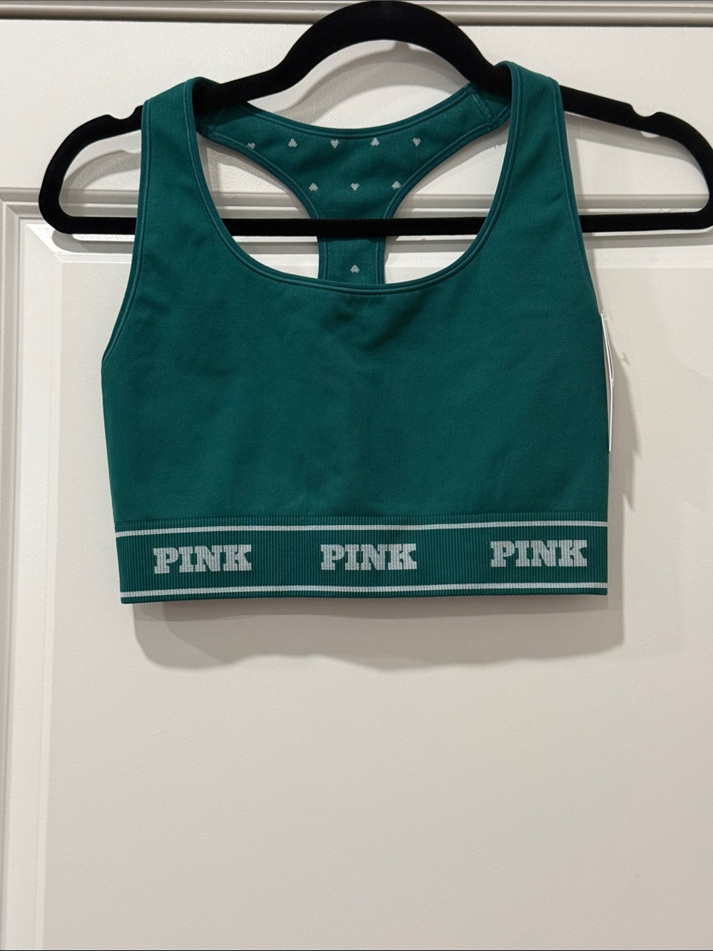 PINK Victoria's Secret Seamless Reversible Sports Bra Racerback Size Large NWT
